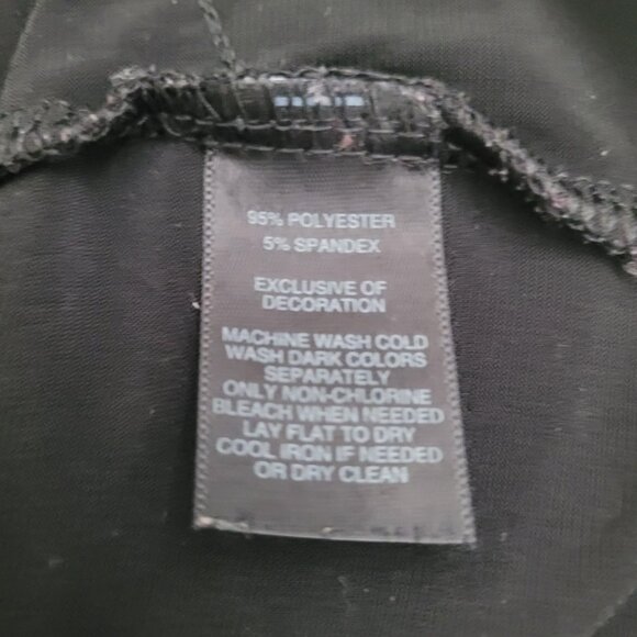 WHBM Black Embroidered Tiered Tank – Size Large - Picture 6 of 6